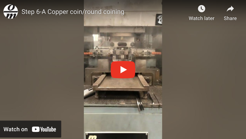 Step 6-A Copper coin-round coining