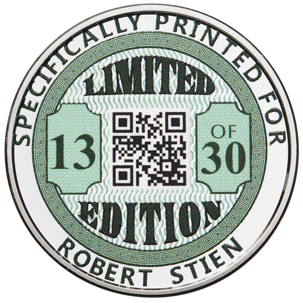 QR code personalized coin
