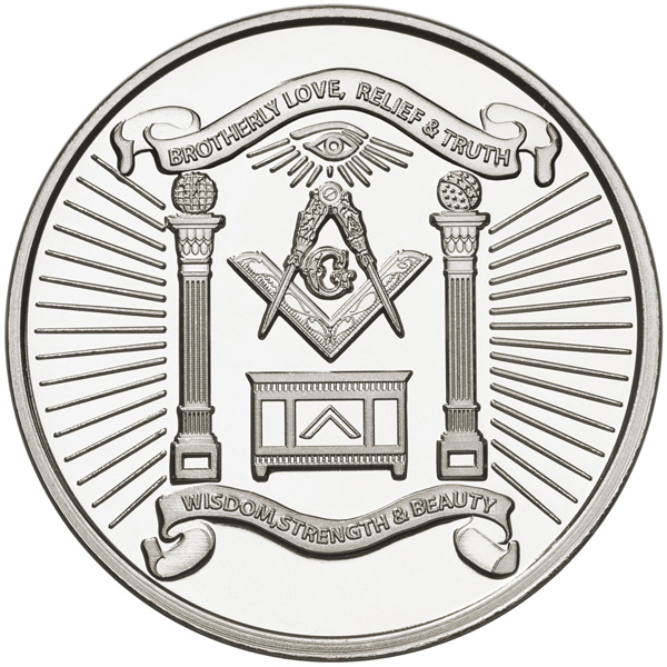 Masonic emblem nickel silver
